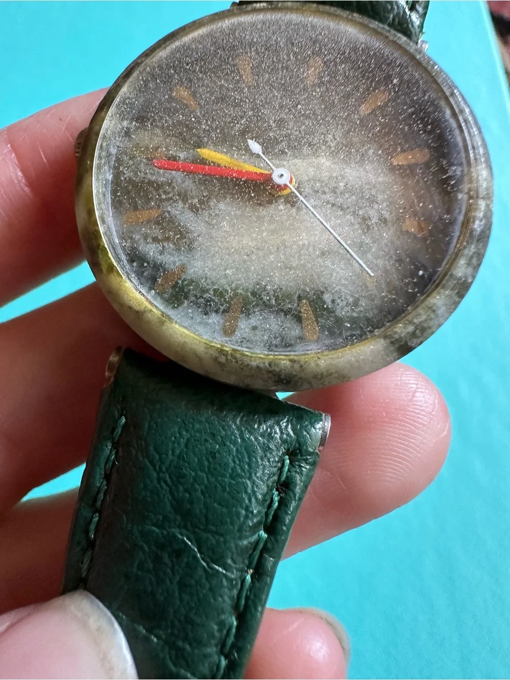 Vintage Connemara Marble Leather Band Watch Needs Battery